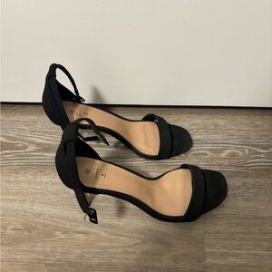Call It Spring Black Strappy Heels